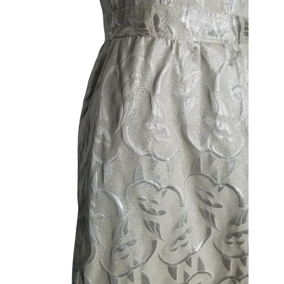 American Eagle Outfitters beige sparkly Gold Strapless party dance Dress Sz 10 - Picture 5 of 6